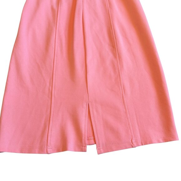 Ivy City Co Lindsay Dress Coral Button-Front Sheath Fit Short Sleeves Size Small - Picture 9 of 11